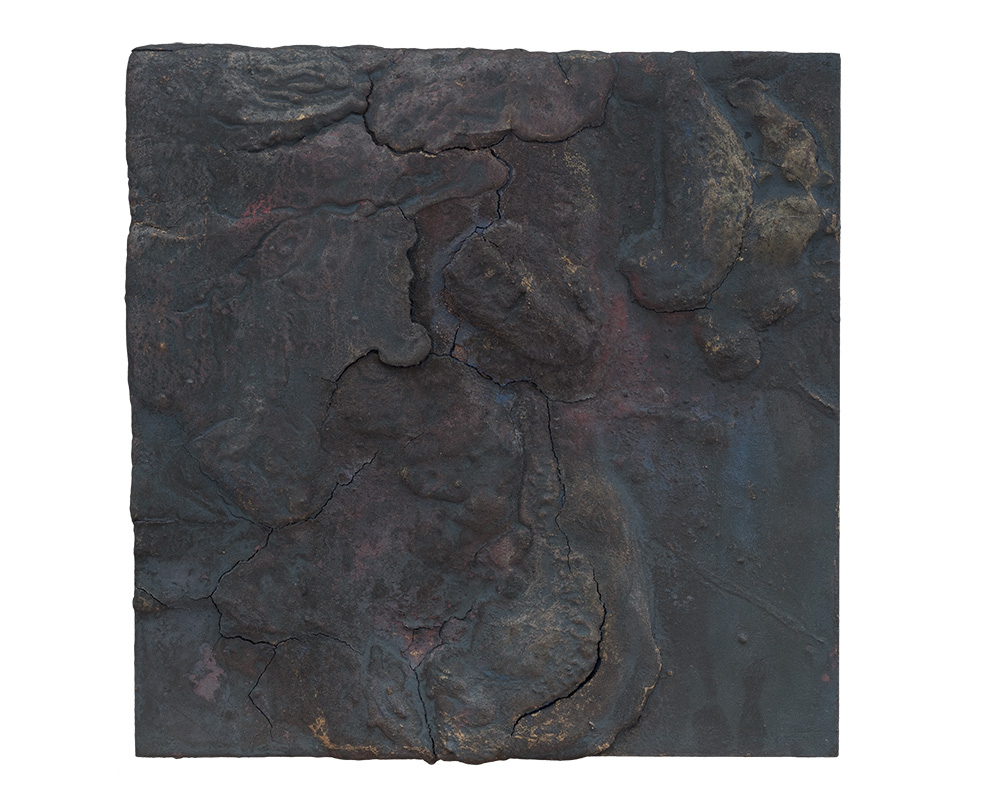 胡伟《黑漆古》三-50x50cm--木质构造、麻纸、矿物·植物·土质颜料、箔--2015年-.jpg